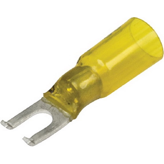 SEACHOICE 3-to-1 Flanged Spade Terminal, 25Pk Size: 12-10 Gauge, Option: #10 Stud