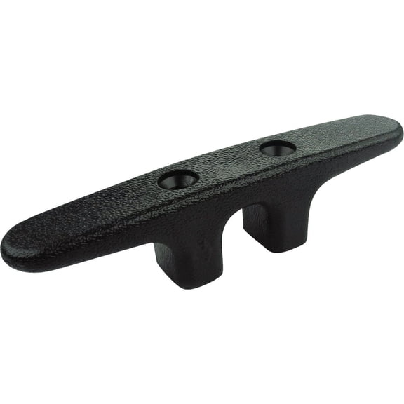 Seachoice Open Base Boat Dock Cleat - UV Resistant Plastic - 6", Black