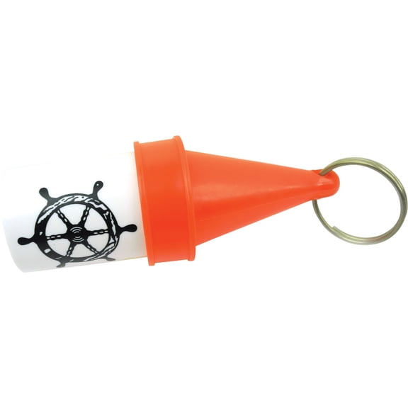 SEACHOICE 78081 High-Visibility Floating Key Buoy with Dry Storage, Red