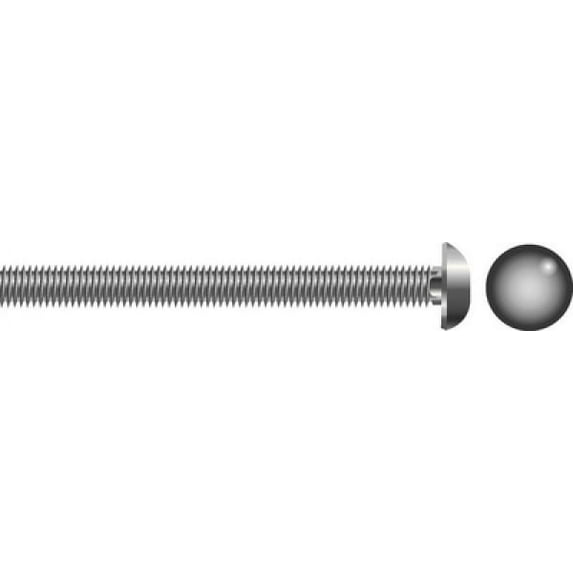 SEACHOICE Carriage Bolts Size: 3/8-16 x 2, Option: 25