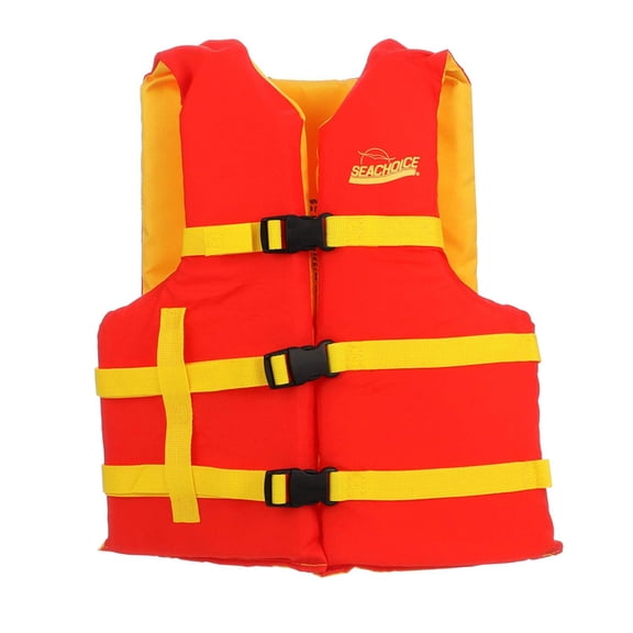 SEACHOICE PROD Universal Life Vest, Orange/Yellow, 30"- 48"