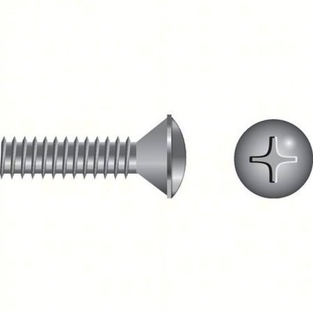 SEACHOICE Phillips Machine Screw - Oval Head Size: 1/4-20 x 2-1/2", Option: Bag of 25
