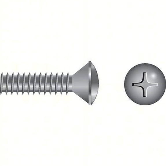 SEACHOICE Phillips Machine Screw - Oval Head Size: 5/16-18 x 1-1/2", Option: Bag of 25