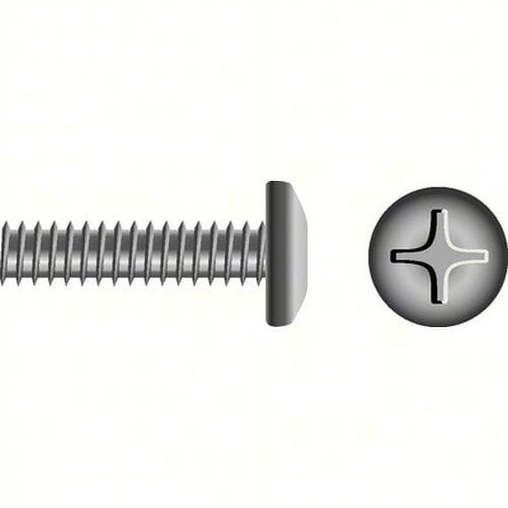 SEACHOICE Phillips Machine Screw - Pan Head Color:, Size: 1/4-20 x 4, Option: 25/BG