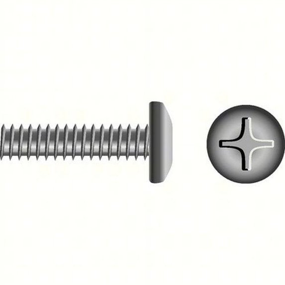 SEACHOICE Phillips Machine Screw - Pan Head Color:, Size: 10-24 x 4, Option: 25/BG