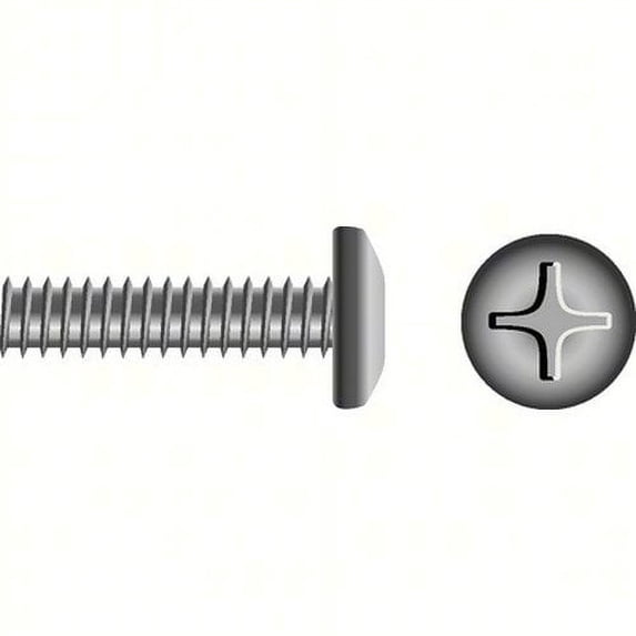 SEACHOICE Phillips Machine Screw - Pan Head Color:, Size: 3/8-16 x 3, Option: 10/BG
