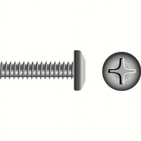 SEACHOICE Phillips Machine Screw - Pan Head Color:, Size: 8-32 x 1, Option: 100/BG