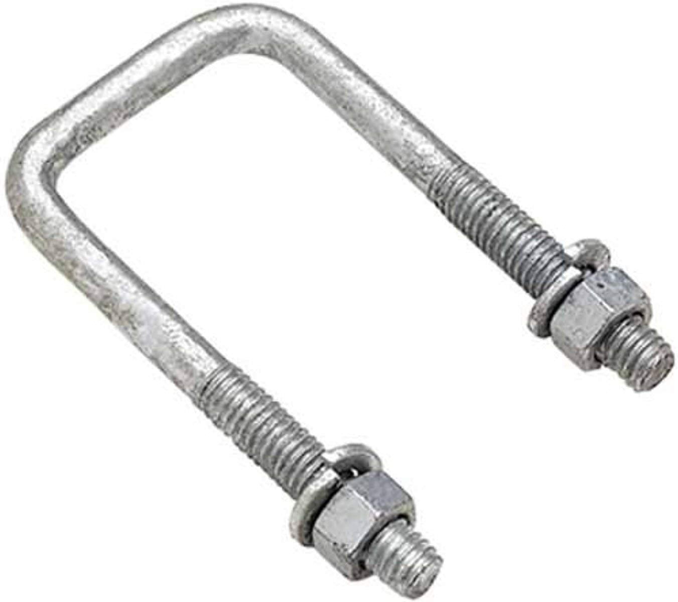Boat Trailer U- Bolt Galvanized U-Bolt For Boat Trailers - 1/2" Diameter, 3- 1/16" Wide, 5-5/16" Long, Square Design Square U Bolts - Foto 9