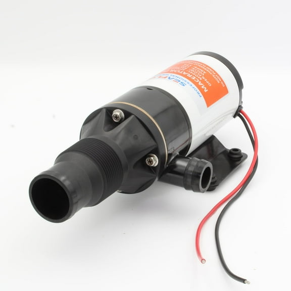 SEAFLO 01 Series Left-Handed Installation -Macerator Pump - 12V, 12 GPM (45 LPM) Open Flow, Self-Priming, Anti-Clog, for RV, Boats, Yachts, Camper, & Marine  CE & Rohs Certified - 4-Year Warranty
