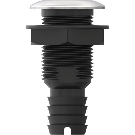 SEAFLO 1” Thru-Hull Fitting with 316 Stainless Steel Cap – Anti-Corrosion, Built-in Check Valve, Ultra-Durable Marine-Grade Design – 4-Year Warranty (2-Pack)