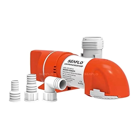 SEAFLO 14A Series 12V 1100 GPH Automatic Low Profile Water Sensing Bilge Pump