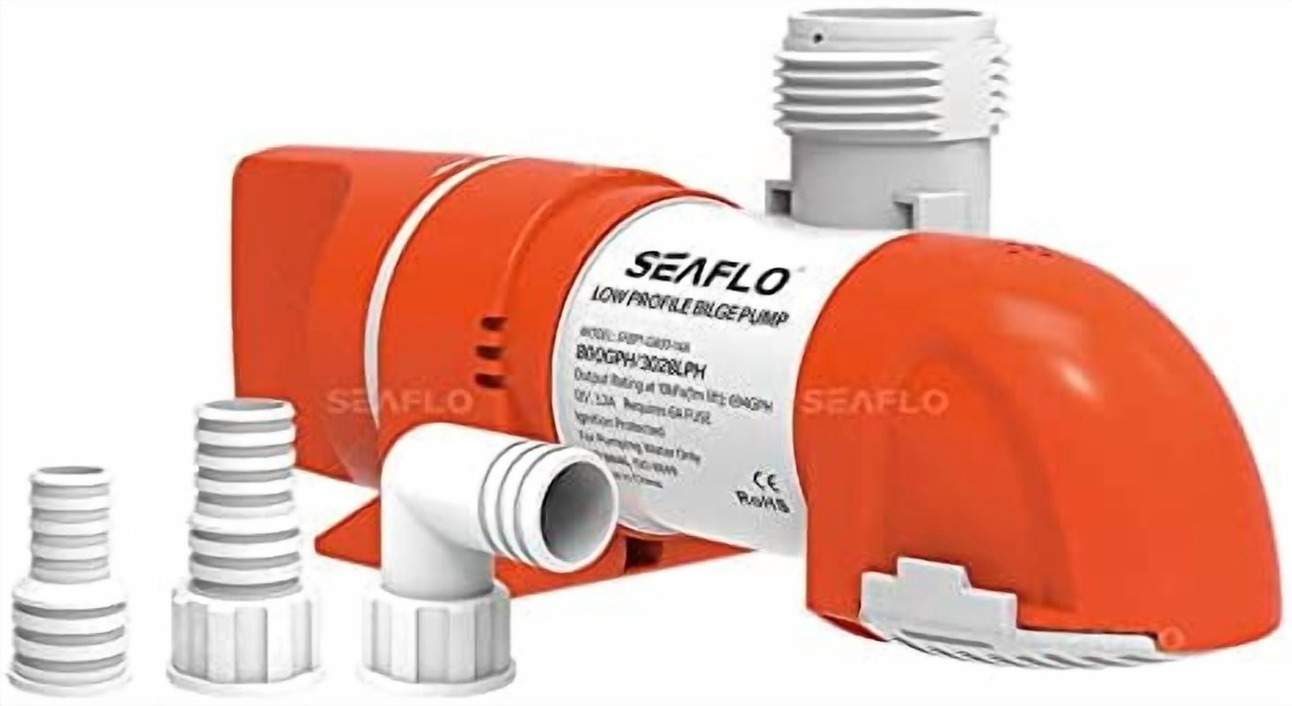 SEAFLO 14A Series 12V 1100 GPH Automatic Low Profile Water Sensing Bilge Pump