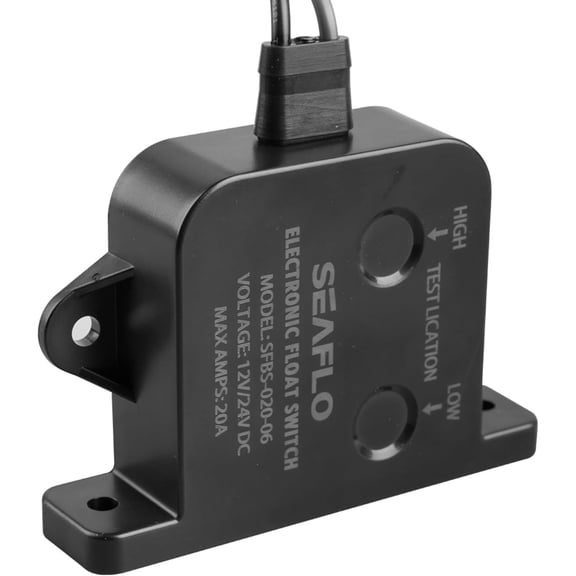 SEAFLO 20A Solid State Bilge Pump Switch 12/24V Intelligent Water Level Sensor, No Moving Parts, 4-Year Warranty
