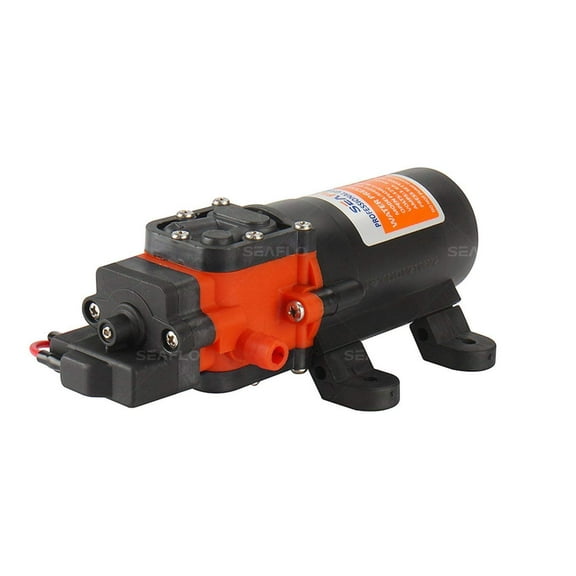 SEAFLO 21Series Black Polypropylene, 7.20 x 4.17 x 2.60 inches Self Priming Pump