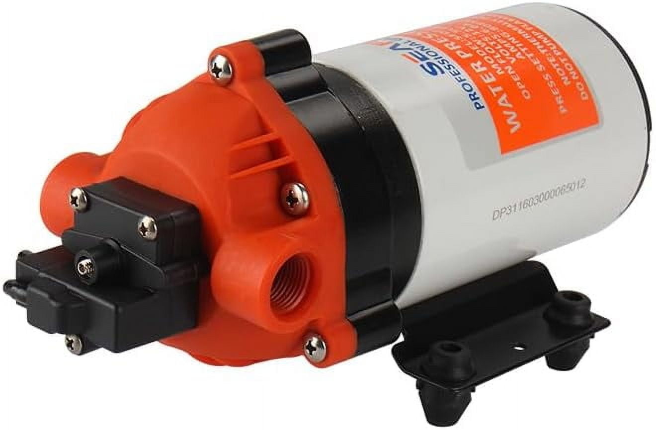 SEAFLO 24V 1.8 GPM 120 PSI 31-Series DC Diaphragm Pump – Self-Priming High-Pressure Water Pump for RVs, Boats, Agriculture, and Cleaning w/Built-In Pressure Switch