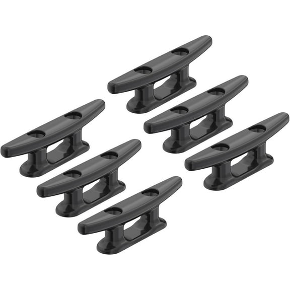 SEAFLO 3" Boat Cleat Black Nylon Dock Cleat Kayak Cleat(3", 6-Pack)