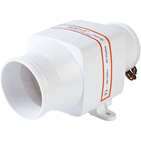 SEAFLO 3" In-Line Blower Bilge 12V w/Quiet Operation Low Amp Draw