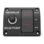 SEAFLO 3-Way Bilge Pump Panel Rocker Switch Automatic/Off/Manual with built in fuse 12v 24v 32v