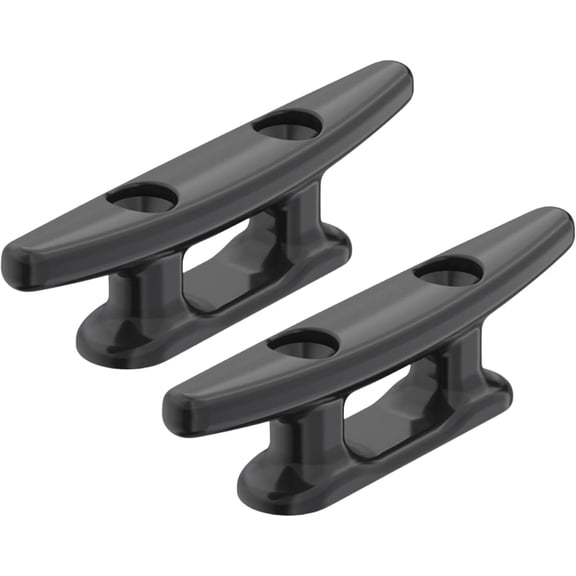SEAFLO 8" Boat Cleat Black Nylon Dock Cleat Kayak Cleat(8", 2-Pack)