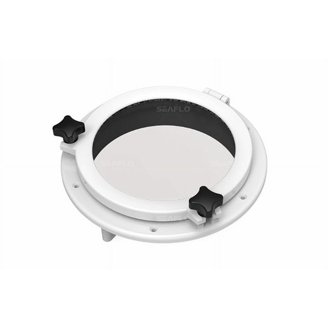SEAFLO 8" Boat Hatch Pulls, Marine Window Deck Plate, Round Porthole