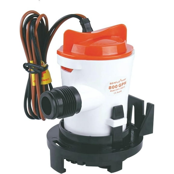SEAFLO 800GPH Bilge Pump, Side-Mounted Submersible Cartridge Pump 12V