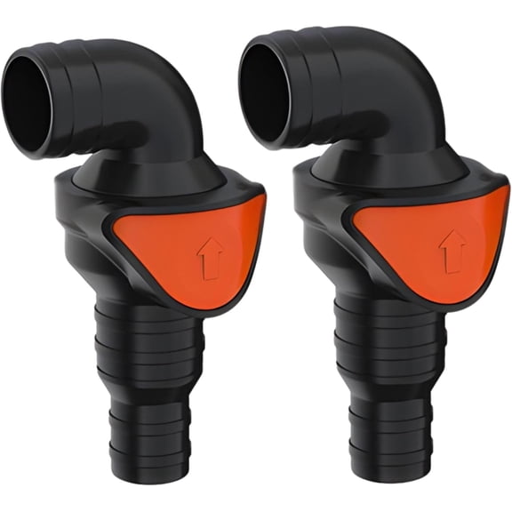 SEAFLO In-Line or 90 Quick Disconnect Check Valve Anti-Backflow, PA6+GF+POM Construction Non-Return Valve for Marine, RV, and Plumbing Use (Choose Size & Style)