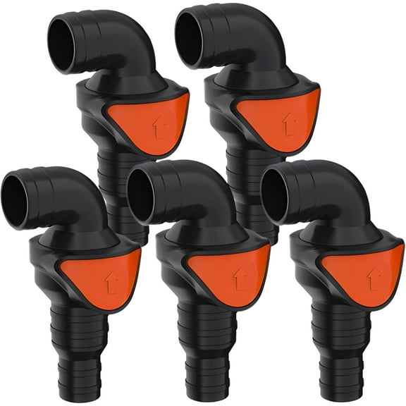 SEAFLO In-Line or 90 Quick Disconnect Check Valve Anti-Backflow, PA6+GF+POM Construction Non-Return Valve for Marine, RV, and Plumbing Use (Choose Size & Style)