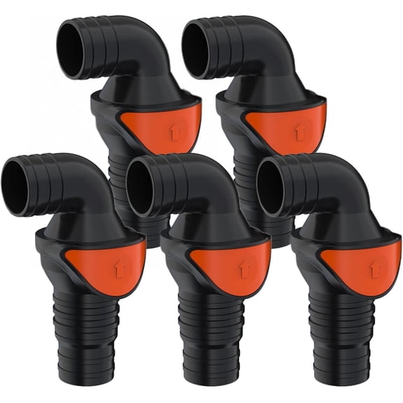 SEAFLO In-Line or 90 Quick Disconnect Check Valve Anti-Backflow, PA6+GF+POM Construction Non-Return Valve for Marine, RV, and Plumbing Use (Choose Size & Style)