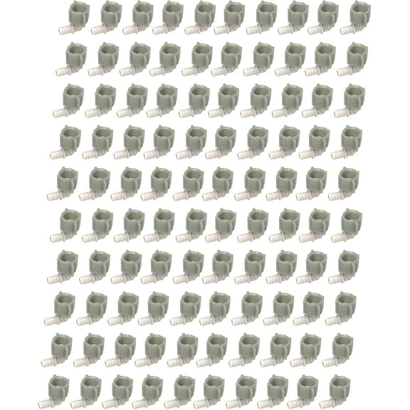 SEAFLO Plastic PEX Pipe Coupling 90 Degree Fitting Swivel Adapter 1/2"-14 FNPT x 1/2" Barb Elbow Fitting Compatible with PEX or PE-RT Pipe, Corrosion Resistant (100-Pack)