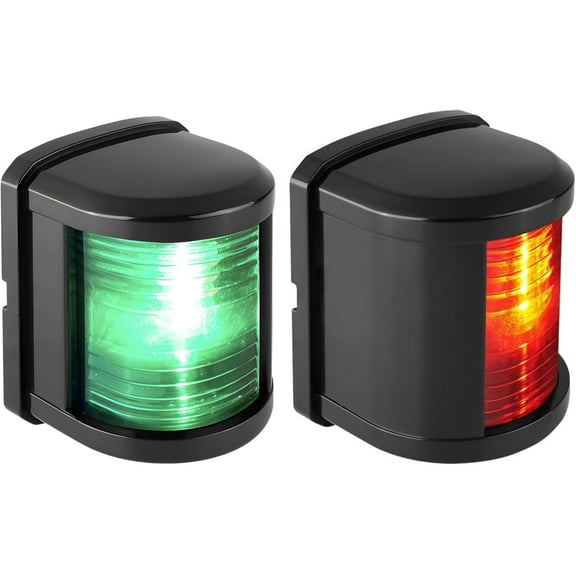 SEAFLO Regular LED Navigation Light IP67 2NM Visibility Green Starboard Red Port White Stern Mast Steaming Light Choose Style (Green and Red)