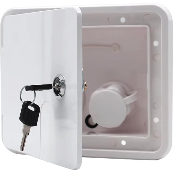 SEAFLO Water Inlet Hatch Gravity & Pressure Fresh Water Fill Hatch Lockable with Keys UV-Stabilized ABS for RV, Camper, Trailer, Caravan, Motorhome, Truck 4-Year Warranty