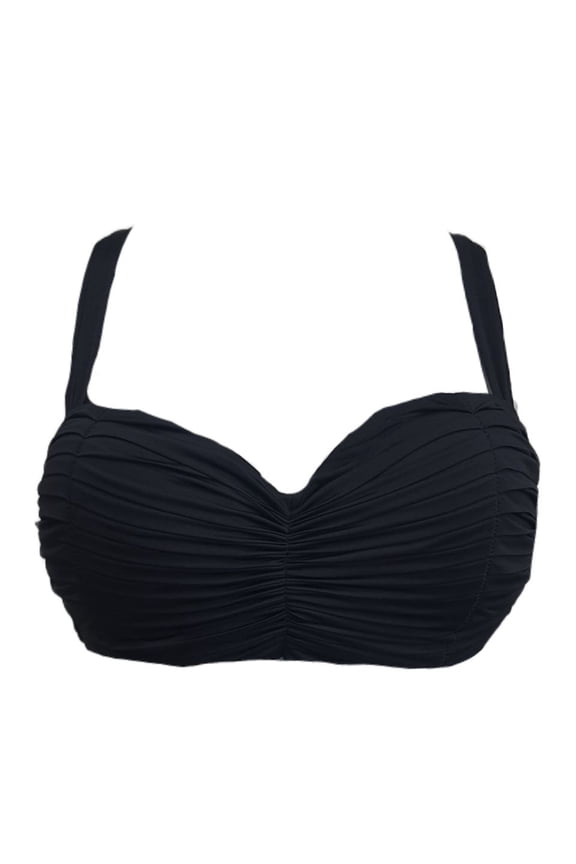 Women's Goddess Bustier Bandeau Swim Top, Black, 8