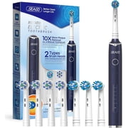 SEAGO Rotating Electric Toothbrush for adult, 8 Brush Heads, 5 Cleaning Modes, 2 Mins Timer, SG-2603Blue