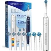 SEAGO Rotating Electric Toothbrush for adult, 8 Brush Heads, 5 Cleaning Modes, 2 Mins Timer, SG-2603(Blue)