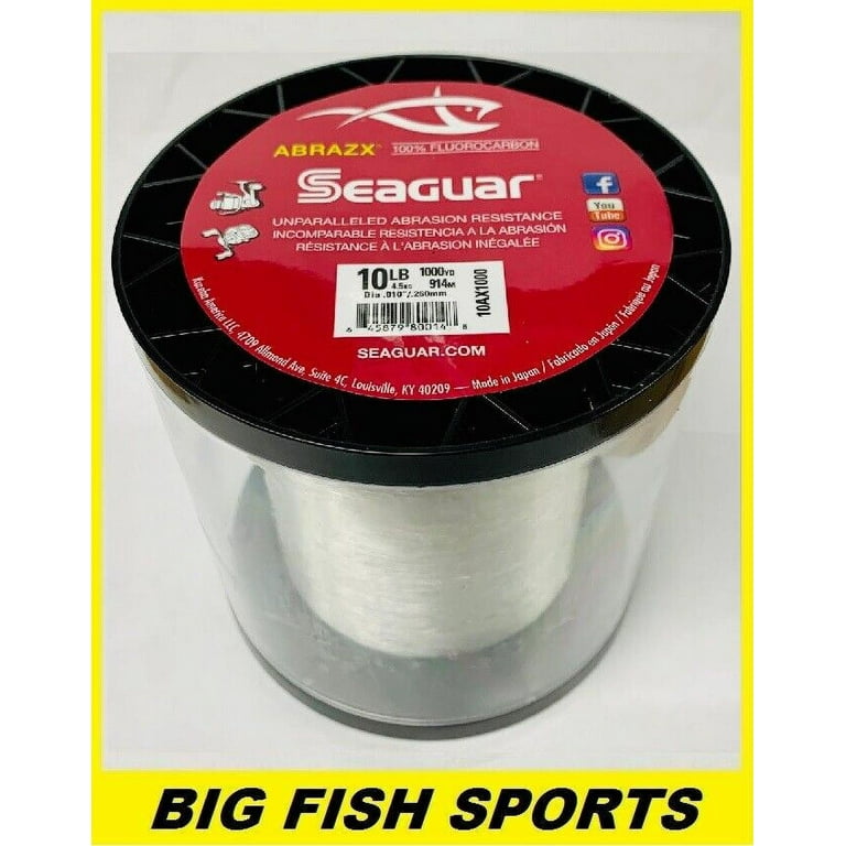 SEAGUAR ABRAZX 100% Fluorocarbon Fishing Line 10LB-1000YD FREE USA SHIP  10AX1000 