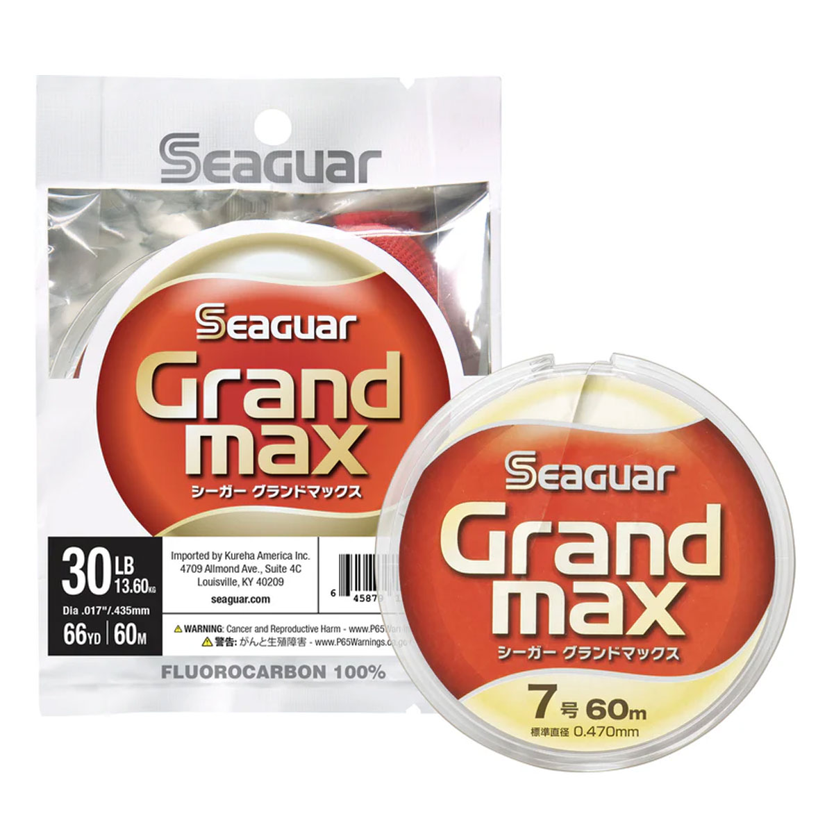 SEAGUAR JDM Grand Max 30lb .017in 66yd Fluorocarbon Leader (30GM66)