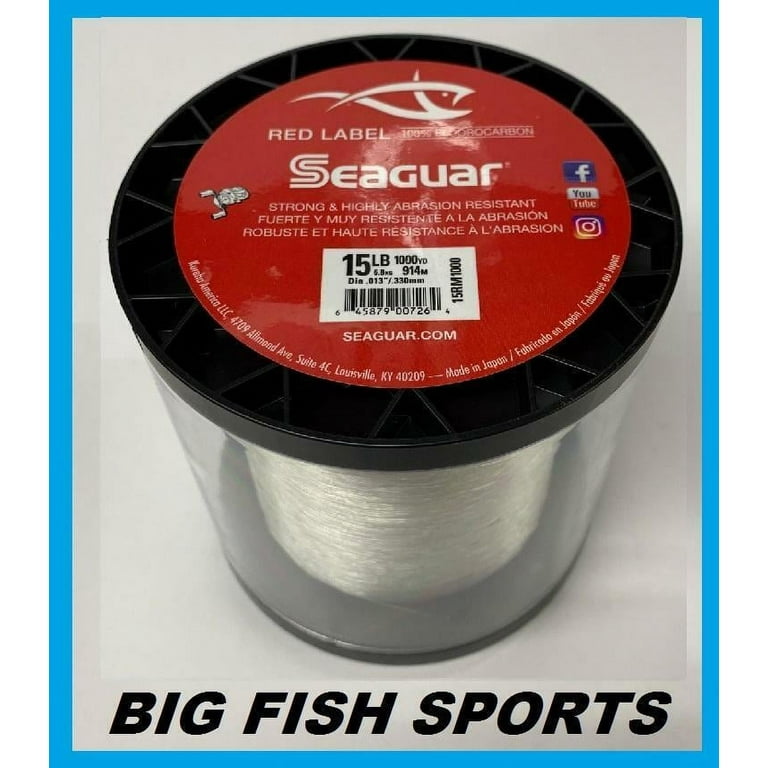 SEAGUAR RED LABEL 100% Fluorocarbon 15lb/1000yd 15RM1000 NEW