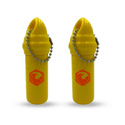 SEAHIVE Boat Floating Keychain (2pack) with Hidden Waterproof Safety PVC Container - Fishing Kayak Paddle board Dry Bag Key Chain Float Accessories (Yellow)