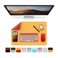 thumbnail image 1 of SEAKOS Desk Pad Protector,PU Leather Dual Side Mouse Pad, 23.6" x 15.7",Non-Slip and Waterproof Writing Mat (Red + Yellow), 1 of 7