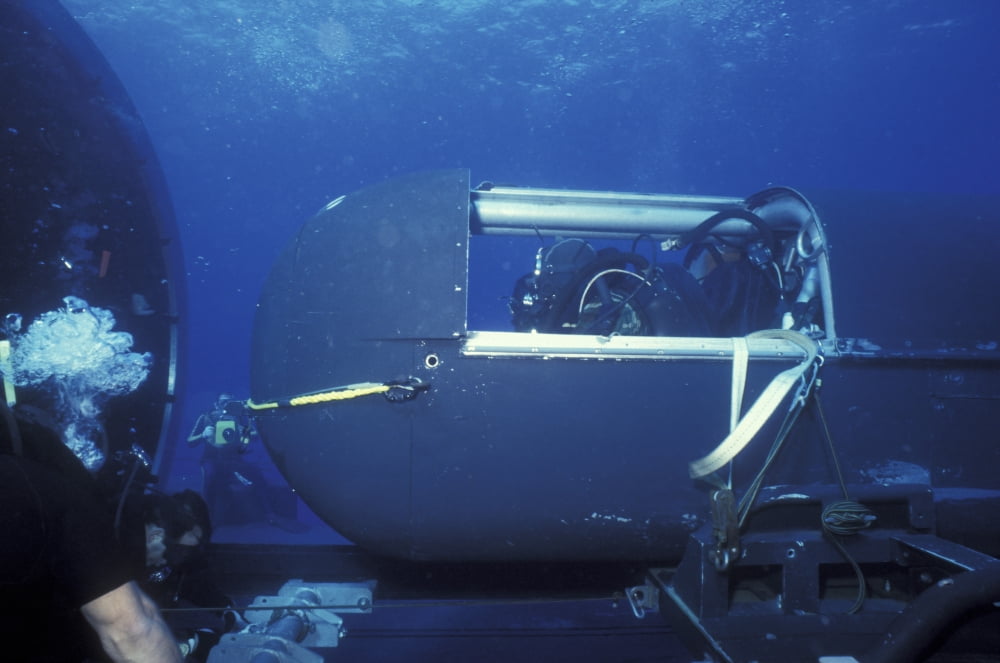SEAL Delivery Vehicle pilot and navigator conduct predive preparations Canvas Art - Michael WoodStocktrek Images (34 x 23)
