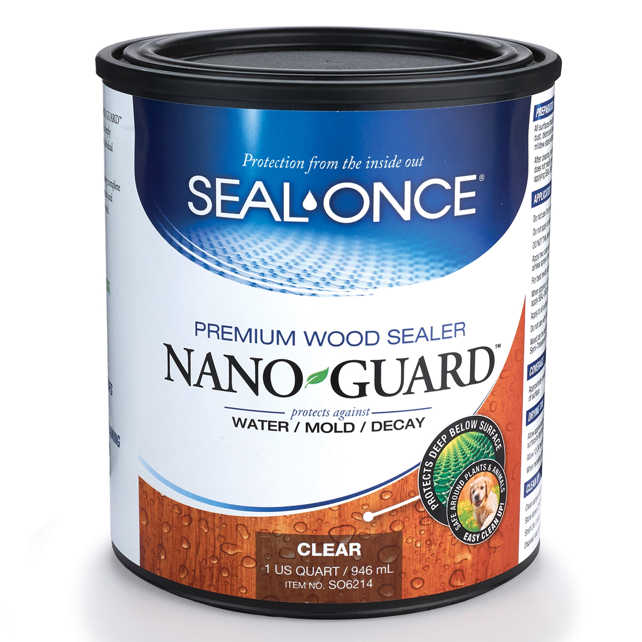 Seal-Once - NANO + POLY Premium Wood Sealer - Clear & Ready Mixed Colors (1  Gallon)