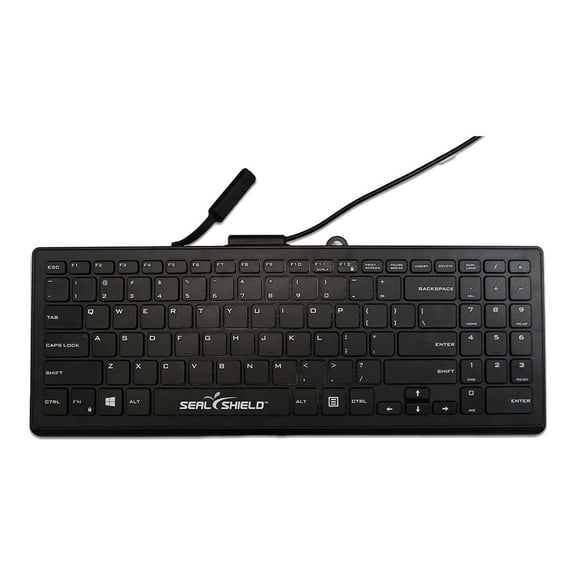 Seal Shield Cleanwipe Pro Waterproof Keyboard, Black SSKSV101PRO