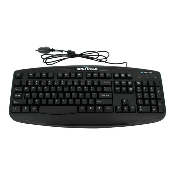 SEAL SHIELD Silver Storm Medical Grade Keyboard STK503 Black USB Wired Keyboard