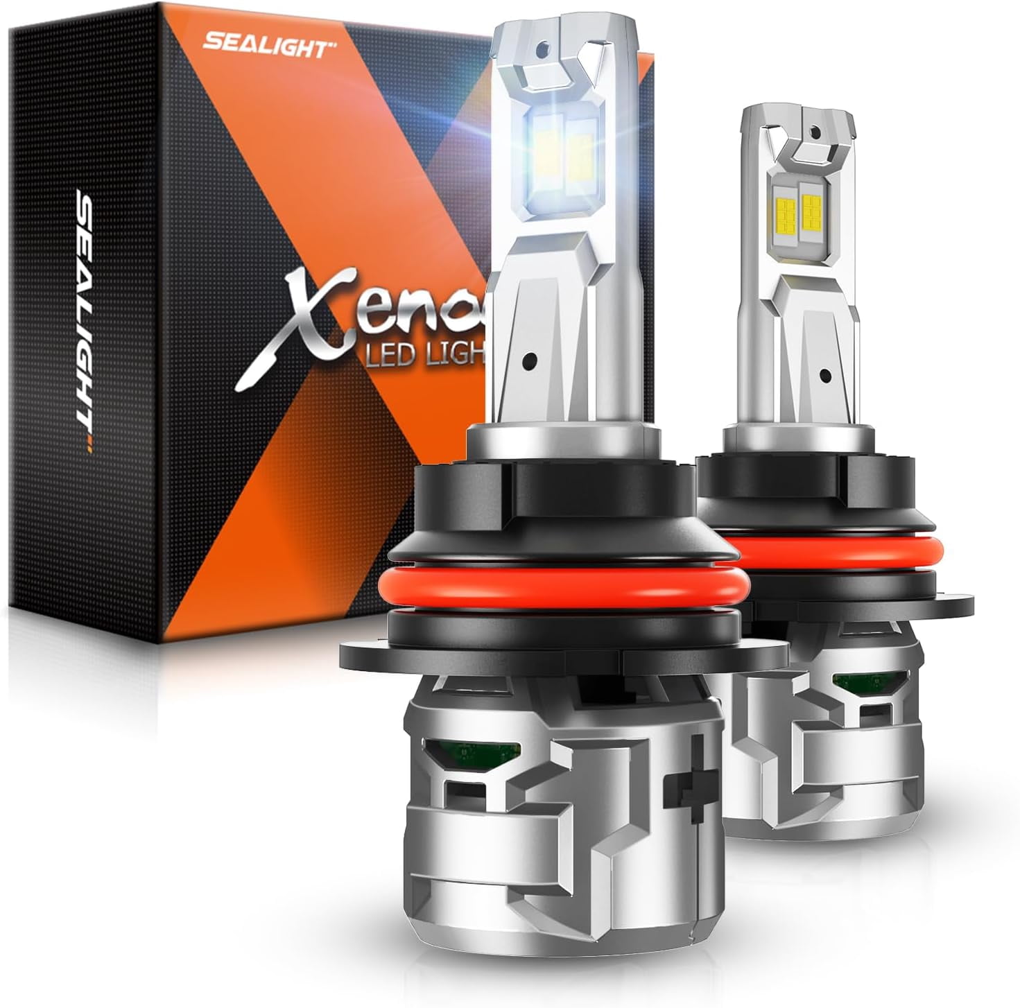 SEALIGHT 30000LM Brightness 9007 Bulb, 6500K Non-Polarity 9007 LED ...