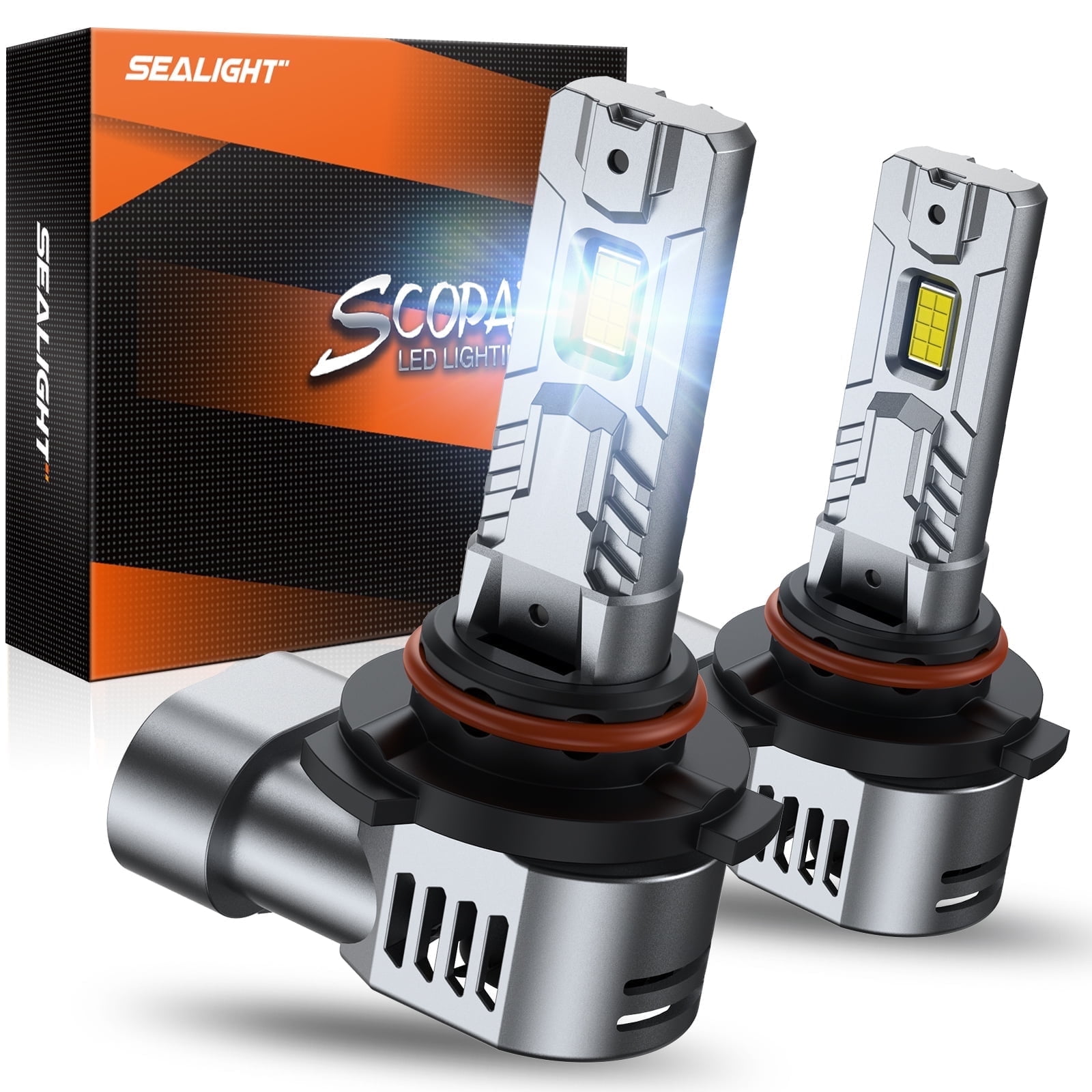 SEALIGHT HB3/9005 Fog Light Bulbs 60000LM 130W 2025 Edition - Super Bright Fog Lights For Powersports & ATVs, Pack Of 2, 10-Year Lifespan