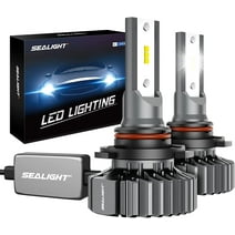 SEALIGHT 9006/HB4 LED Headlight Bulbs 20000LM Low Beam 6000K Eye-Protection White,Pack of 2