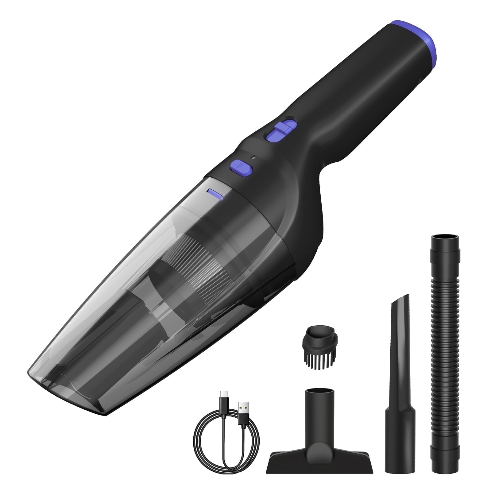 SEALON GV08 Handheld Rechargeable Car Vacuum Cleaner, 10KPa Vacuum Cleaner and Air Duster, High Power Hand Held Vacuum with LED Light and Multi-Nozzles for Car, Home, Office, Pet