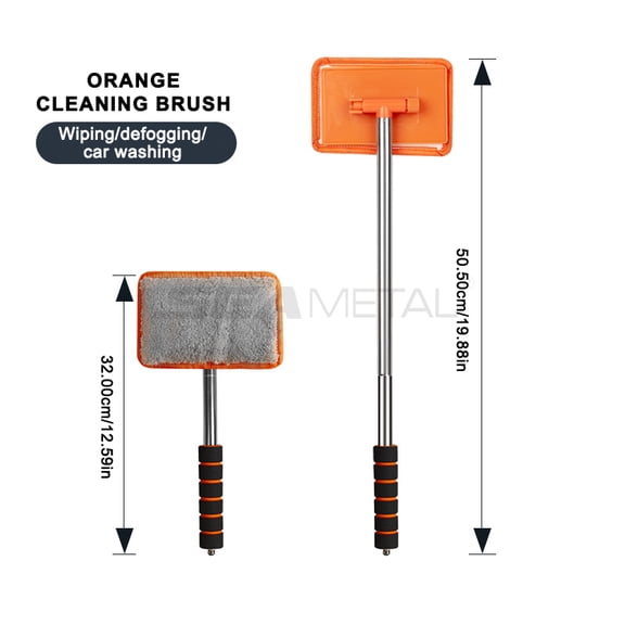 SEAMETAL Car Windshield Glass Cleaner Microfiber Car Window Cleaning Brush Extendable Handle Interior Exterior Car Wash Tools