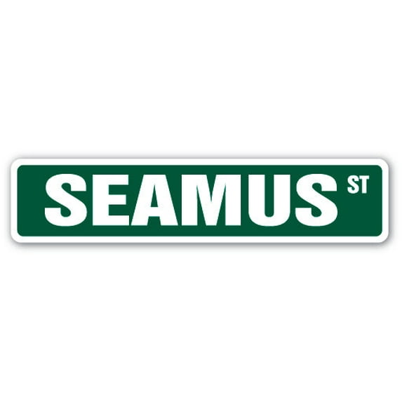 SEAMUS Street Sign Childrens Name Room Sign | Indoor/Outdoor | 36" Wide
