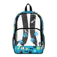 thumbnail image 1 of SEANATIVE 17 Inches Clear Backpack for Teens Kids Transparent Bookbag See Through School Bag PVC Heavy Duty Daypack with Adjustable Straps, Dog Paw Bone Blue, 1 of 7